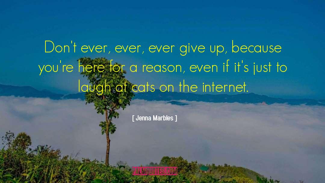 Jenna Marbles Quotes: Don't ever, ever, ever give