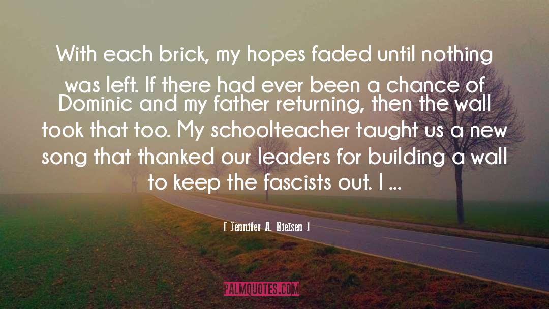 Jennifer A. Nielsen Quotes: With each brick, my hopes