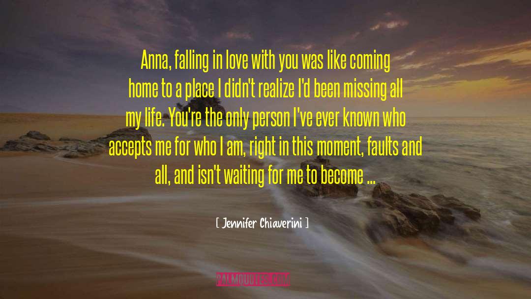 Jennifer Chiaverini Quotes: Anna, falling in love with