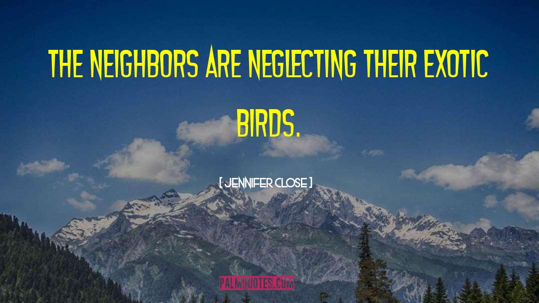 Jennifer Close Quotes: The neighbors are neglecting their