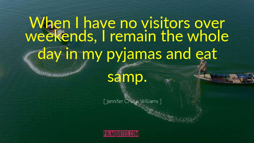 Jennifer Crwys Williams Quotes: When I have no visitors