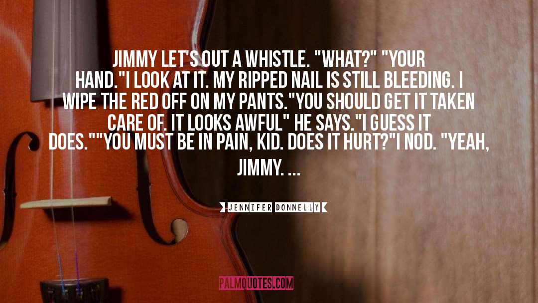 Jennifer Donnelly Quotes: Jimmy let's out a whistle.