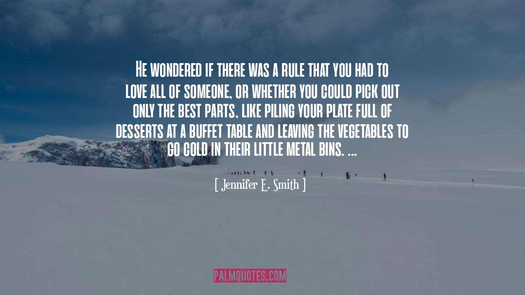 Jennifer E. Smith Quotes: He wondered if there was