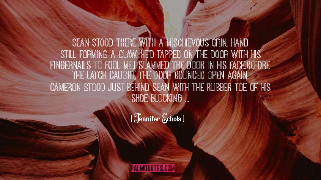 Jennifer Echols Quotes: Sean stood there with a