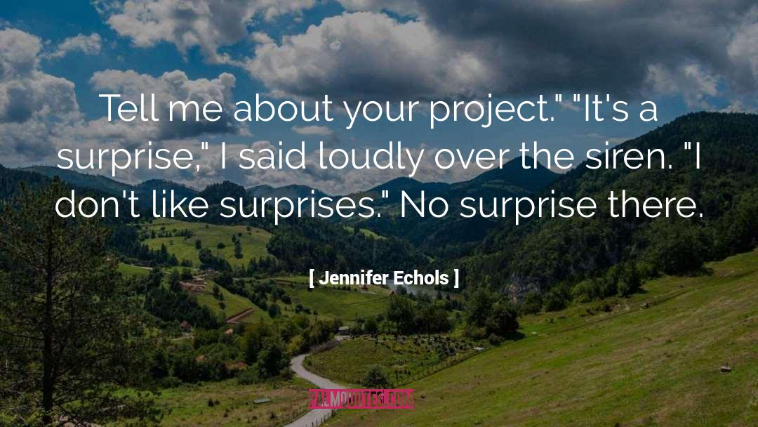 Jennifer Echols Quotes: Tell me about your project.