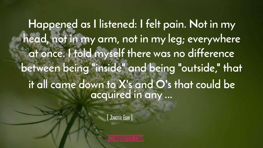 Jennifer Egan Quotes: Happened as I listened: I