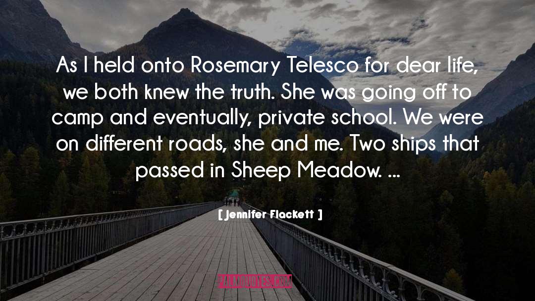Jennifer Flackett Quotes: As I held onto Rosemary