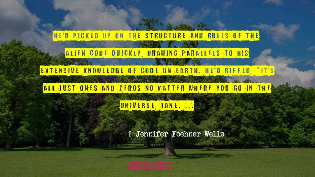 Jennifer Foehner Wells Quotes: He'd picked up on the