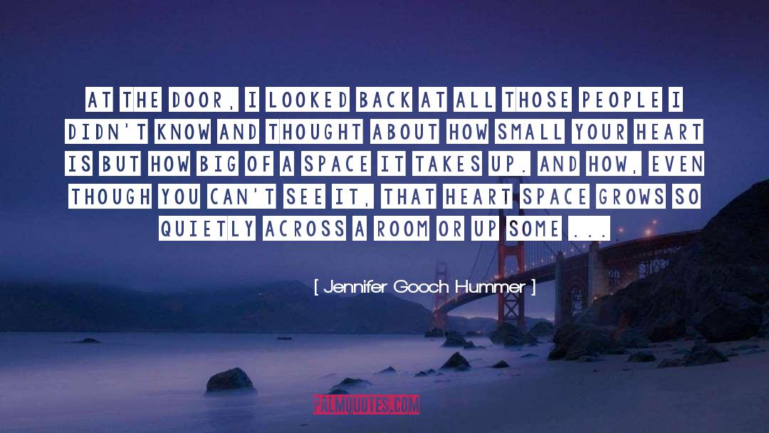 Jennifer Gooch Hummer Quotes: At the door, I looked