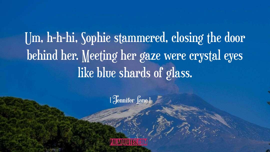Jennifer Lane Quotes: Um, h-h-hi, Sophie stammered, closing