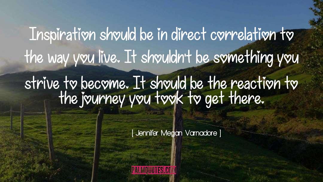 Jennifer Megan Varnadore Quotes: Inspiration should be in direct