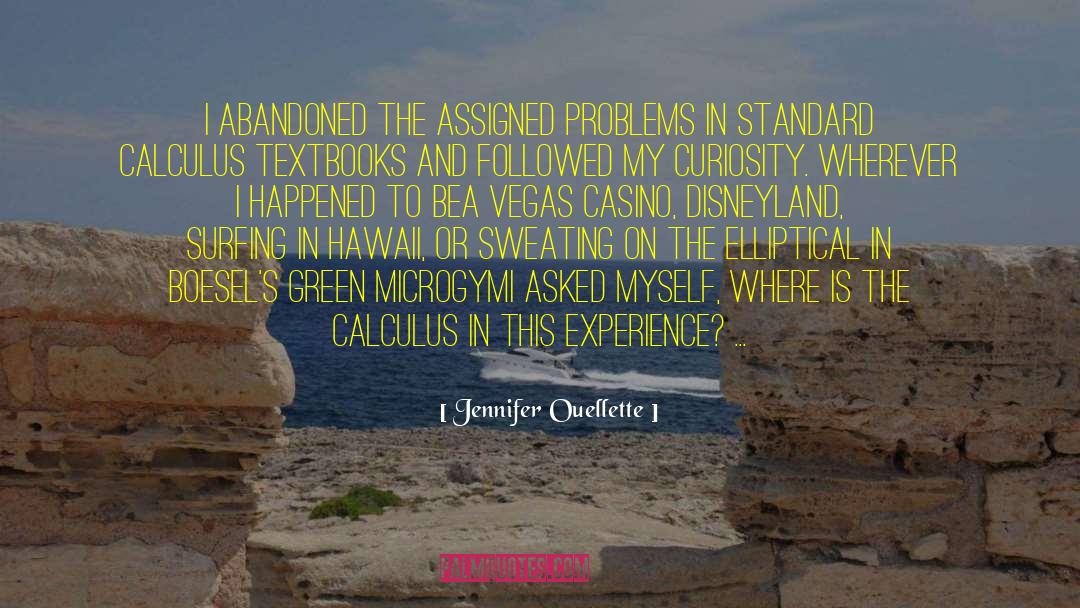 Jennifer Ouellette Quotes: I abandoned the assigned problems