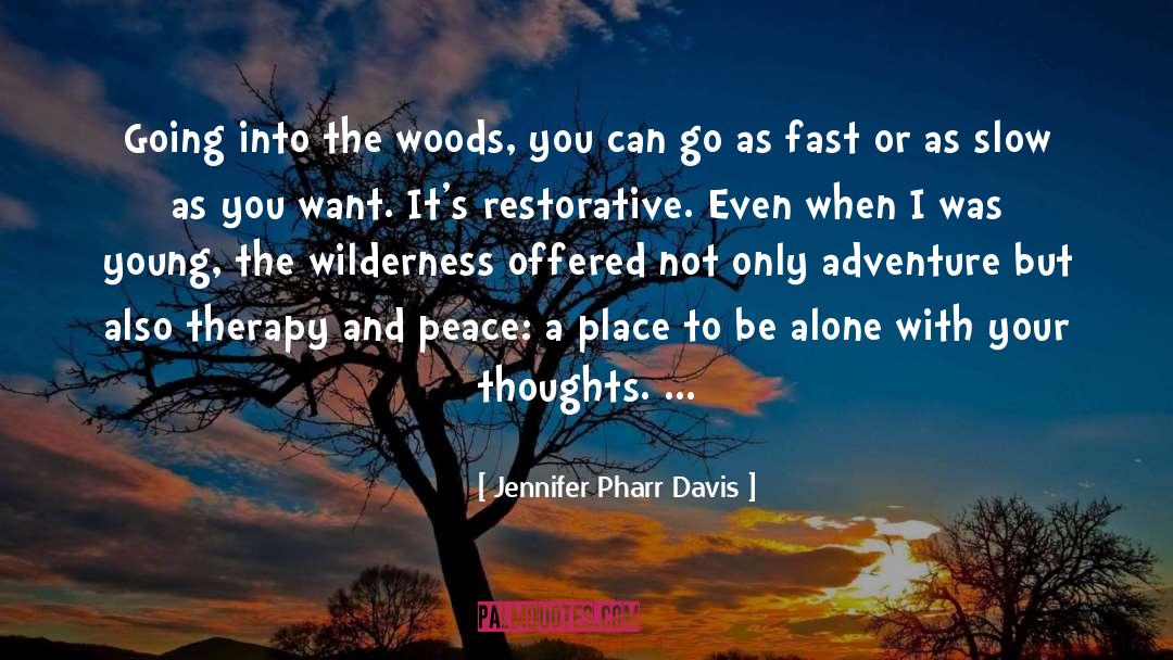 Jennifer Pharr Davis Quotes: Going into the woods, you