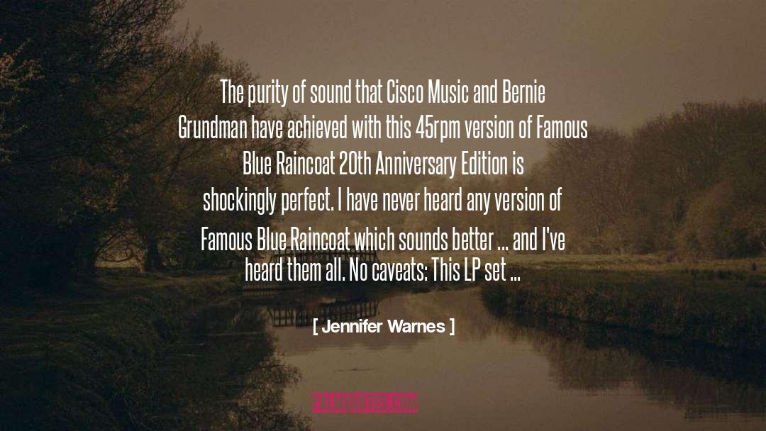 Jennifer Warnes Quotes: The purity of sound that