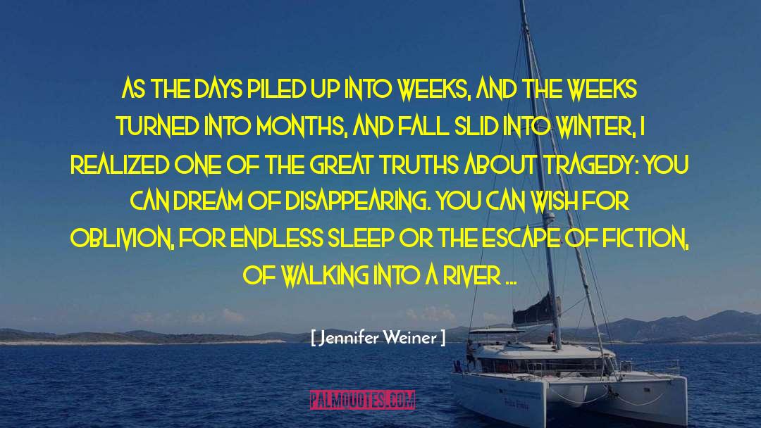 Jennifer Weiner Quotes: As the days piled up