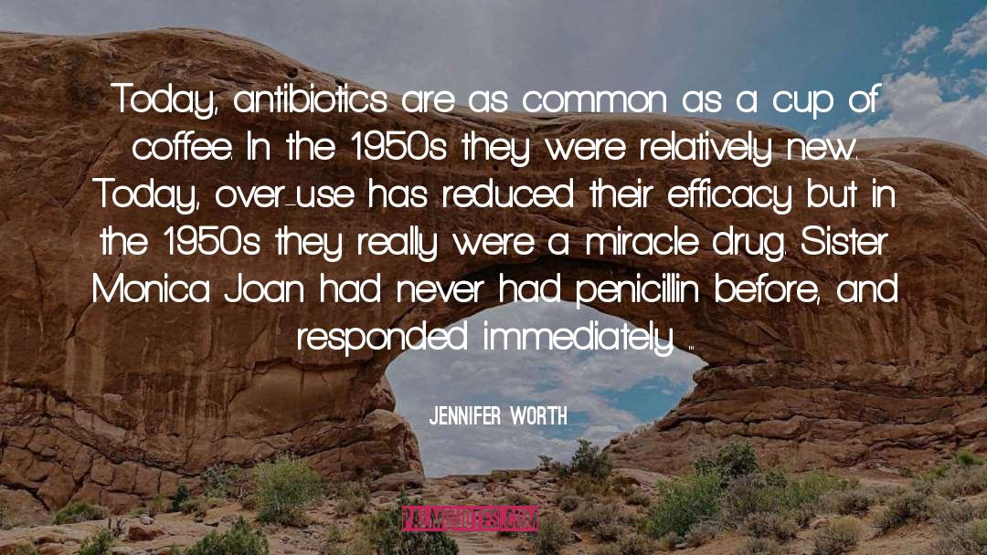 Jennifer Worth Quotes: Today, antibiotics are as common