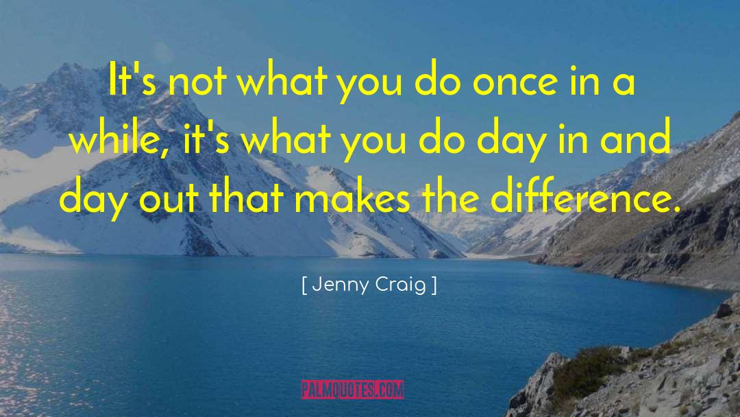 Jenny Craig Quotes: It's not what you do