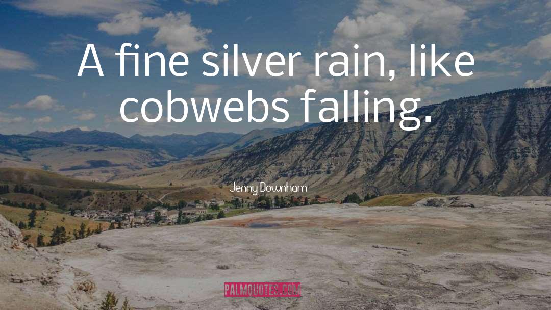 Jenny Downham Quotes: A fine silver rain, like