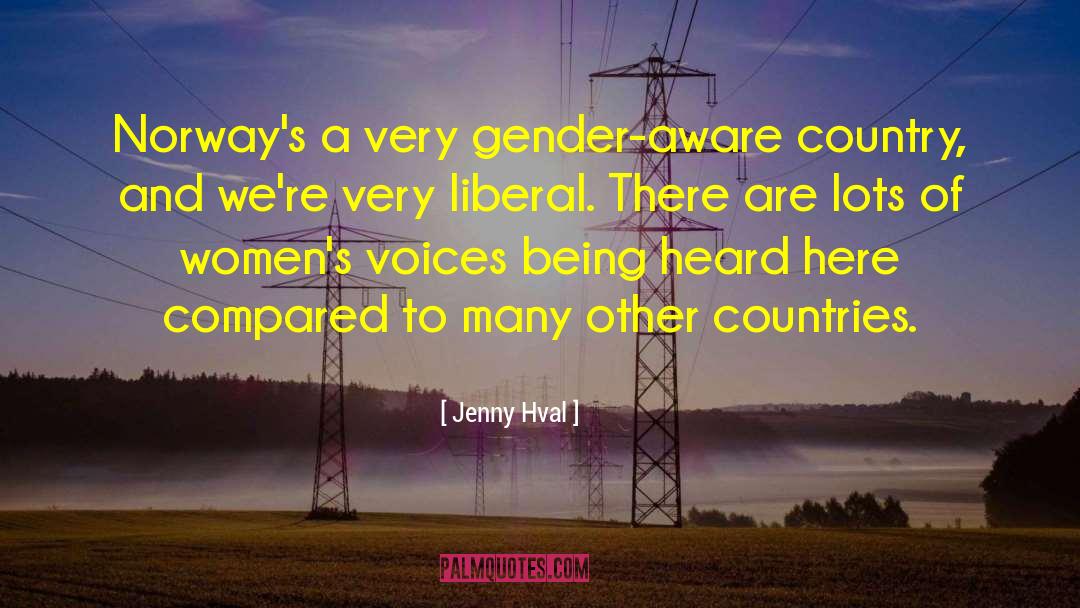 Jenny Hval Quotes: Norway's a very gender-aware country,