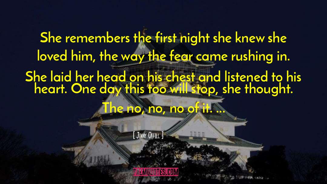 Jenny Offill Quotes: She remembers the first night