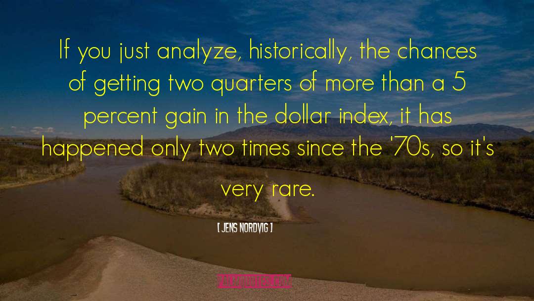 Jens Nordvig Quotes: If you just analyze, historically,