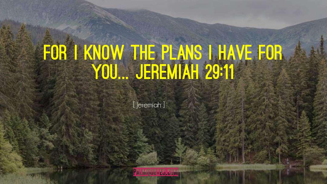 Jeremiah Quotes: For I know the plans