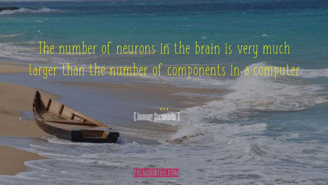 Jeremy Bernstein Quotes: The number of neurons in