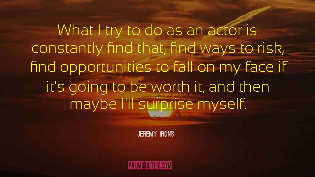 Jeremy Irons Quotes: What I try to do