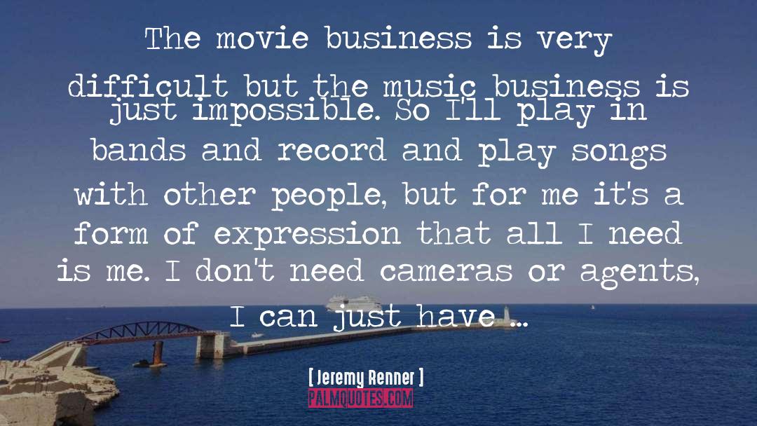 Jeremy Renner Quotes: The movie business is very