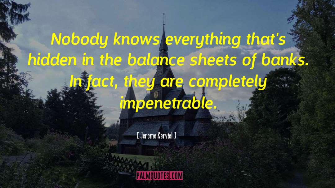 Jerome Kerviel Quotes: Nobody knows everything that's hidden