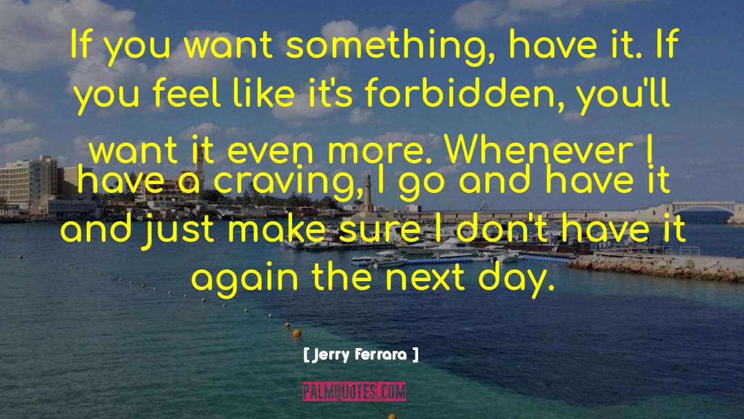 Jerry Ferrara Quotes: If you want something, have
