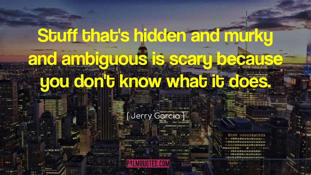 Jerry Garcia Quotes: Stuff that's hidden and murky