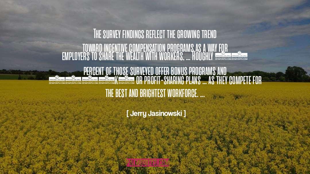 Jerry Jasinowski Quotes: The survey findings reflect the