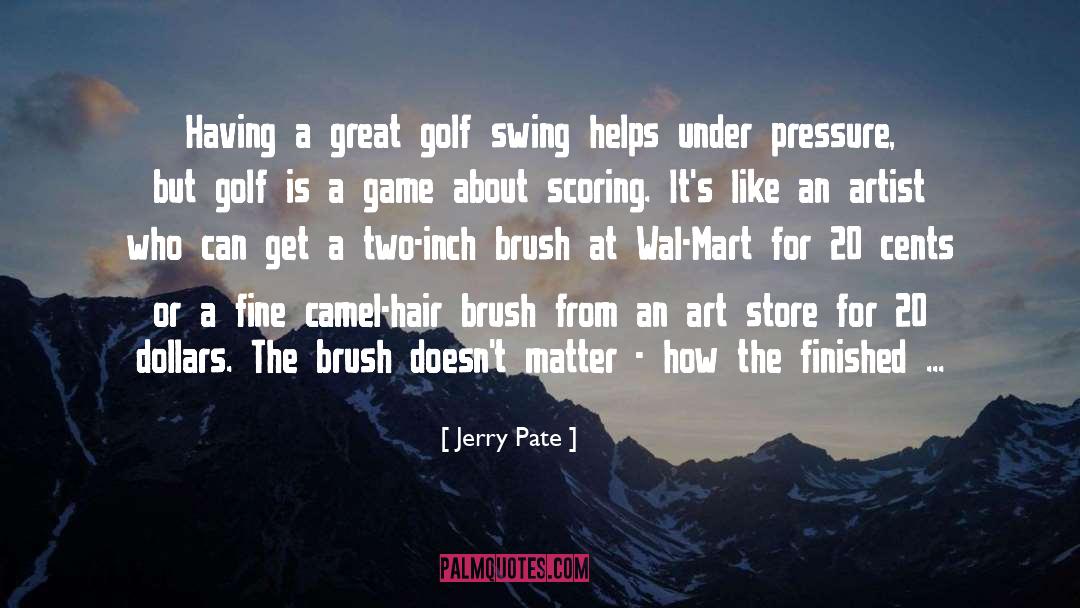 Jerry Pate Quotes: Having a great golf swing