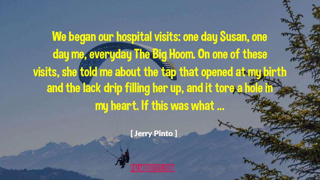 Jerry Pinto Quotes: We began our hospital visits: