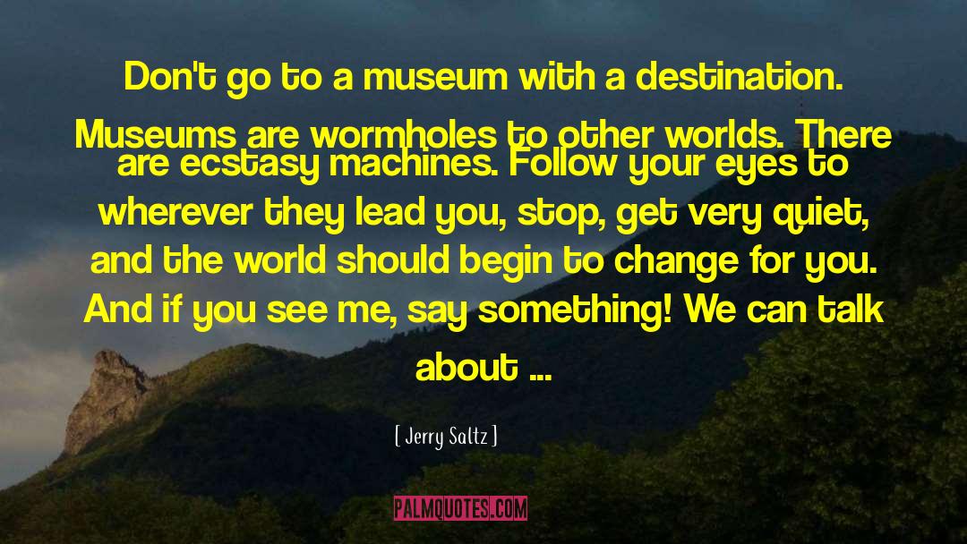 Jerry Saltz Quotes: Don't go to a museum