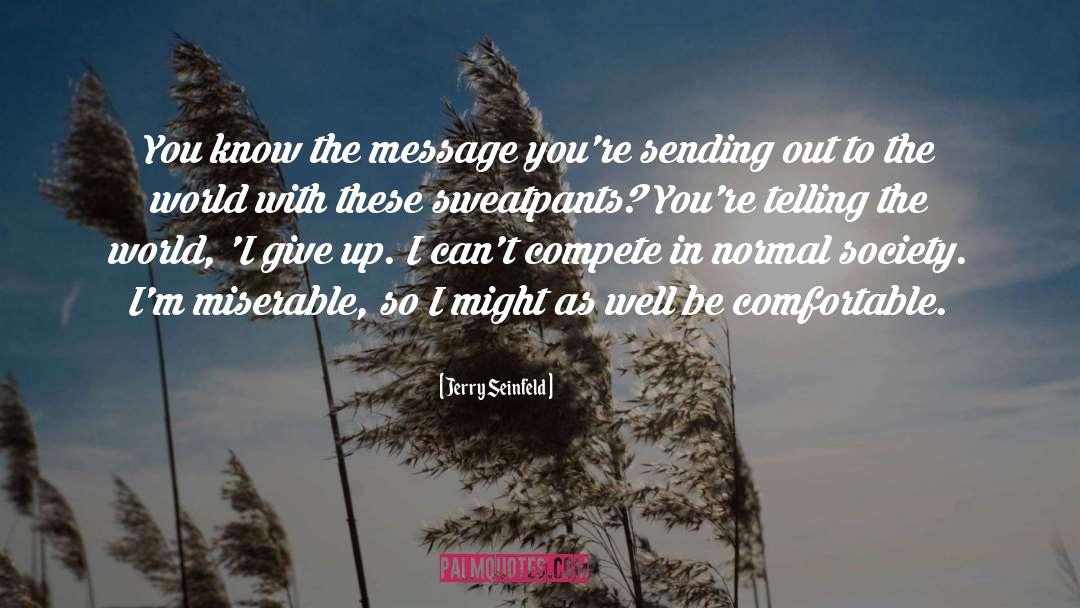 Jerry Seinfeld Quotes: You know the message you're