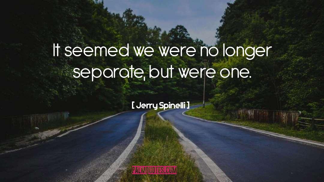 Jerry Spinelli Quotes: It seemed we were no