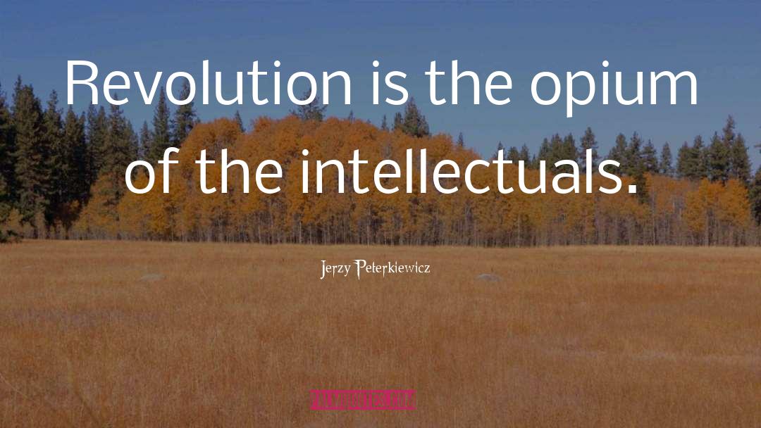 Jerzy Peterkiewicz Quotes: Revolution is the opium of