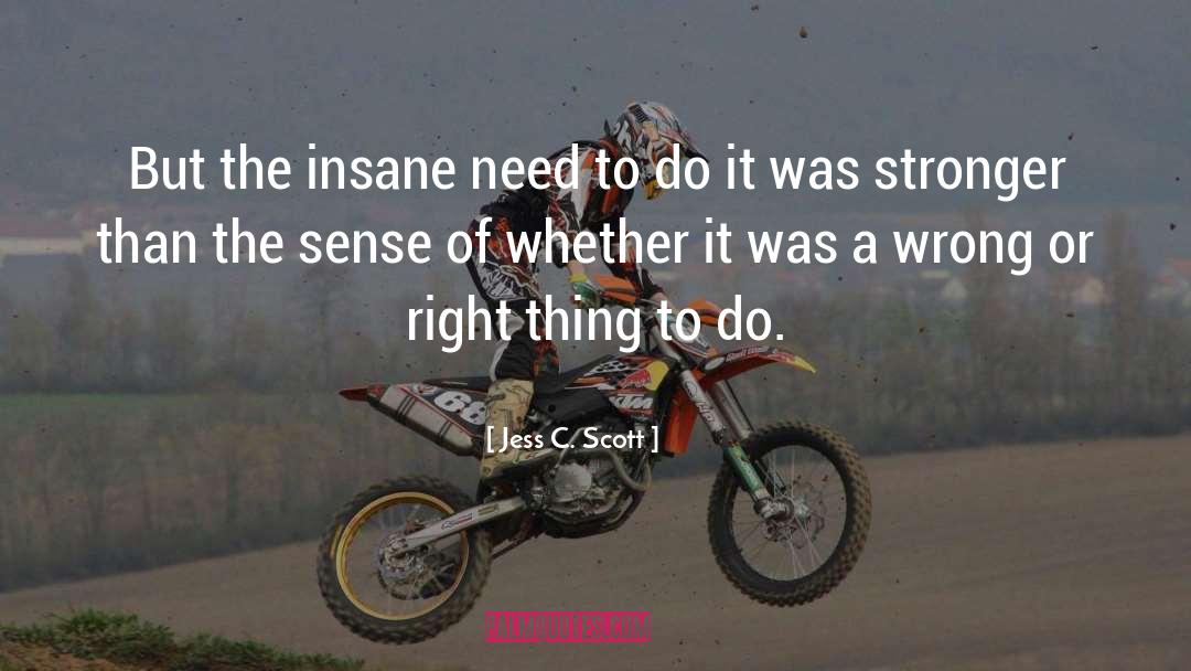 Jess C. Scott Quotes: But the insane need to