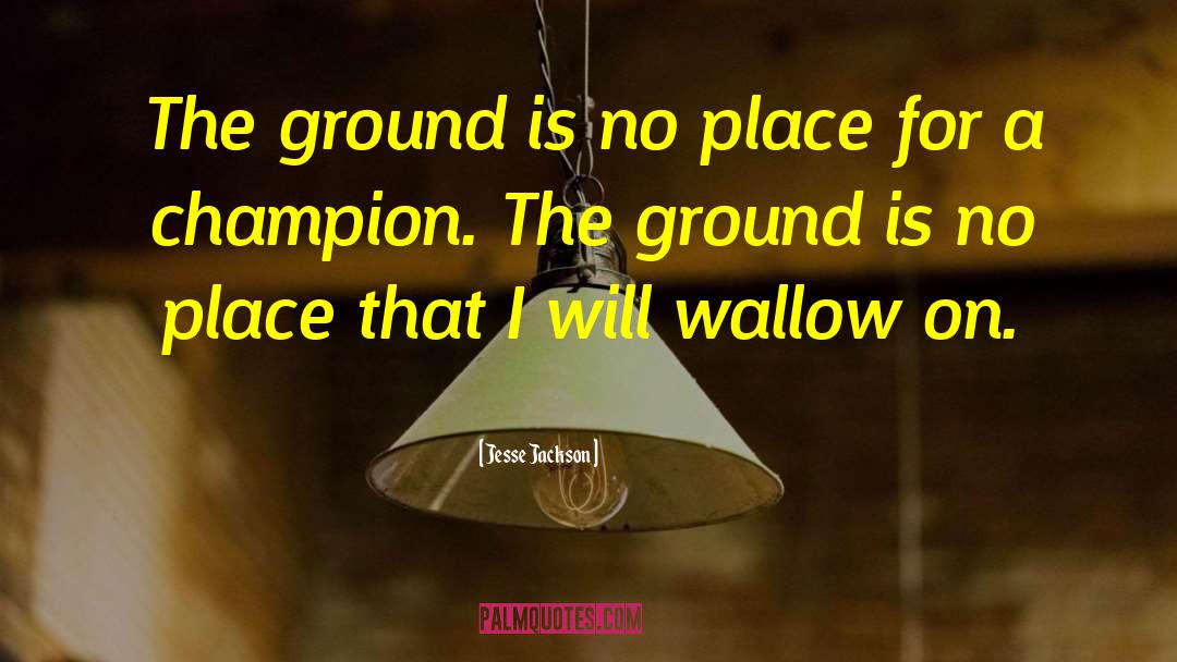 Jesse Jackson Quotes: The ground is no place