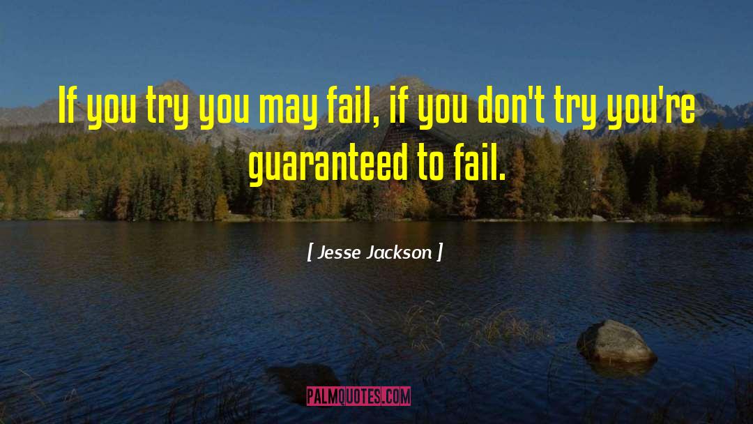 Jesse Jackson Quotes: If you try you may