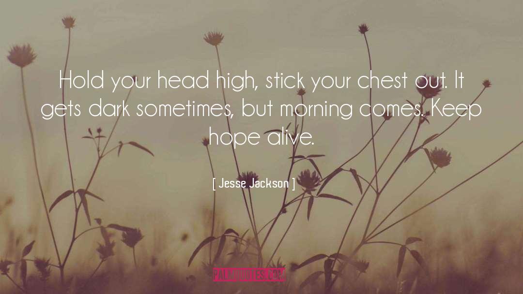 Jesse Jackson Quotes: Hold your head high, stick