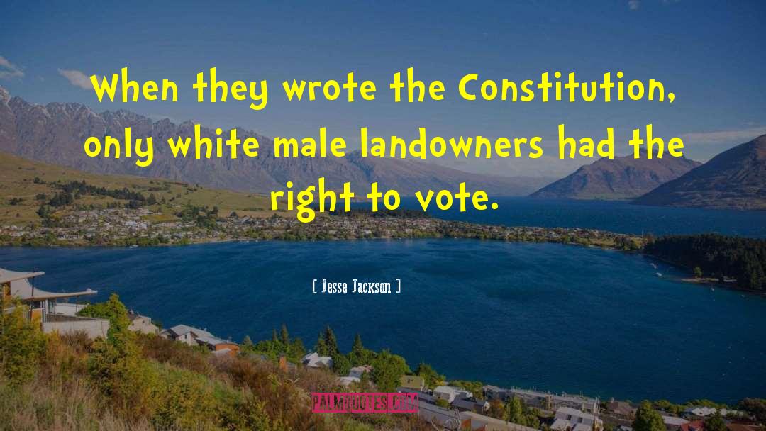 Jesse Jackson Quotes: When they wrote the Constitution,