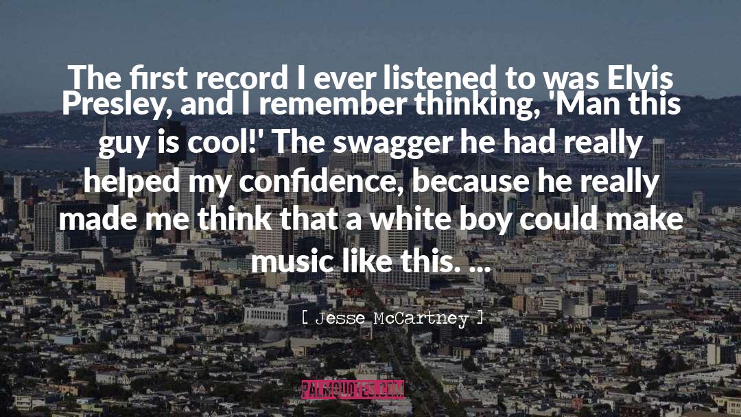 Jesse McCartney Quotes: The first record I ever