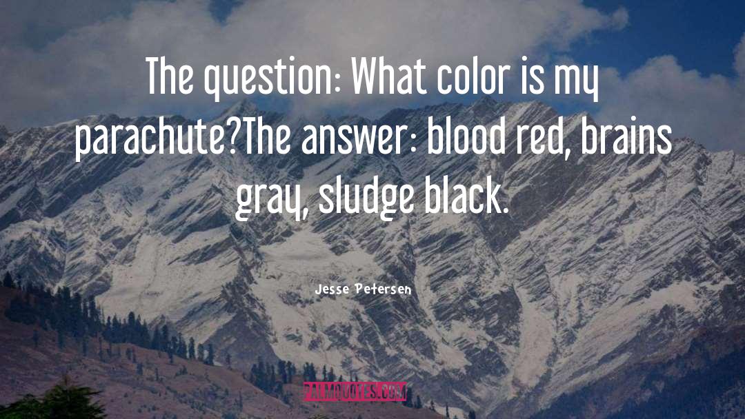 Jesse Petersen Quotes: The question: What color is