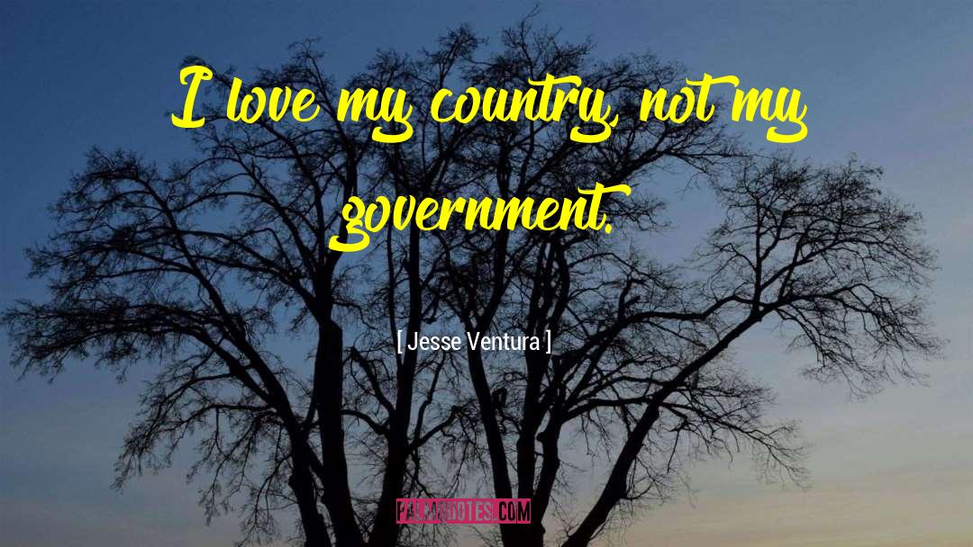 Jesse Ventura Quotes: I love my country, not