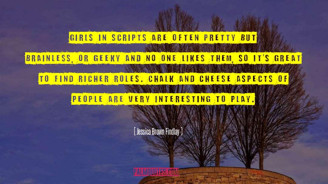 Jessica Brown Findlay Quotes: Girls in scripts are often