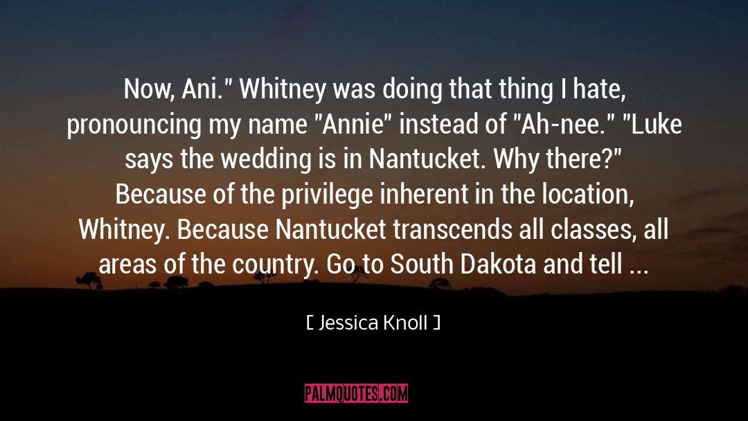 Jessica Knoll Quotes: Now, Ani.