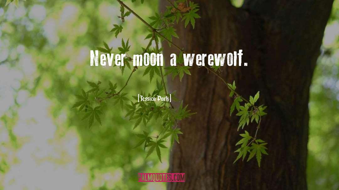 Jessica Park Quotes: Never moon a werewolf.